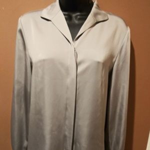 Chaus & Co. Gray Blouse Sz 6